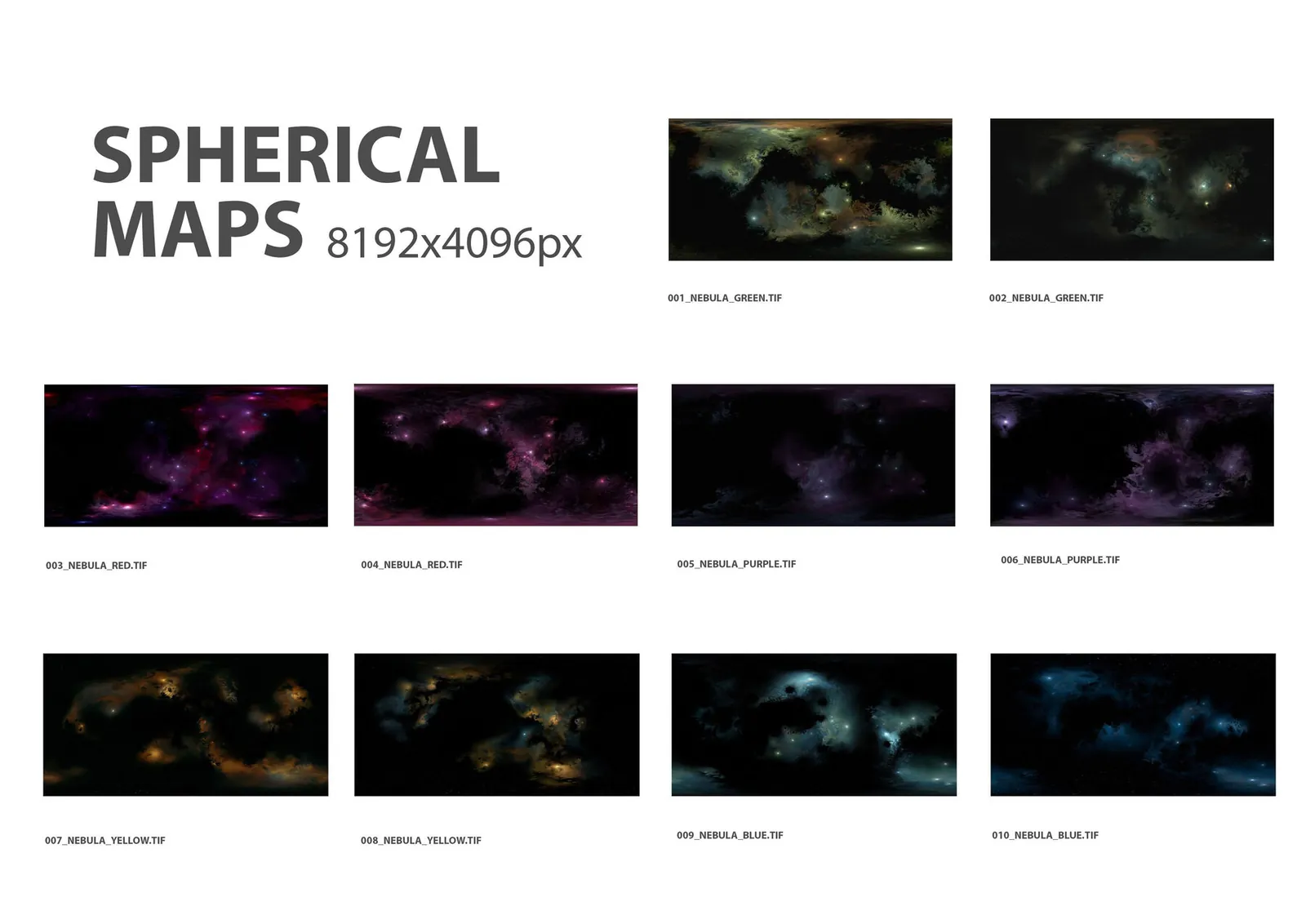 Nebula Spherical Maps 8192x4096 px: preview 3