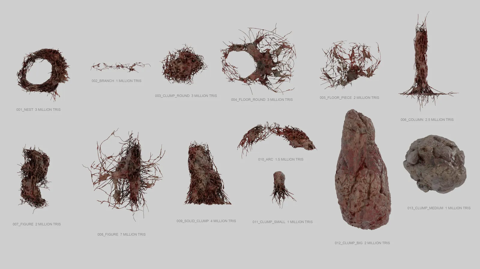 Organic Matter High-Poly Assets: preview 2