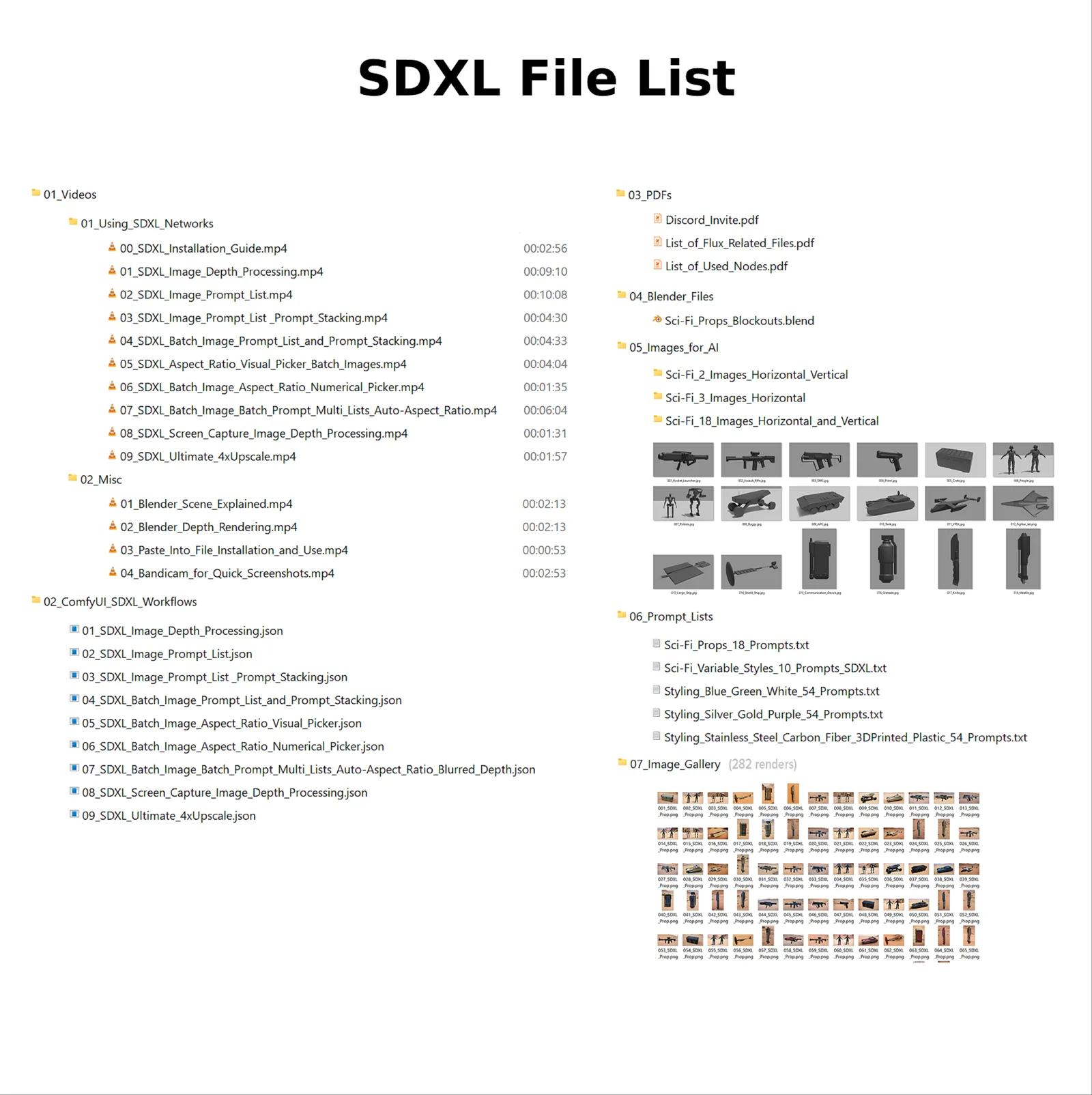 SDXL course file list