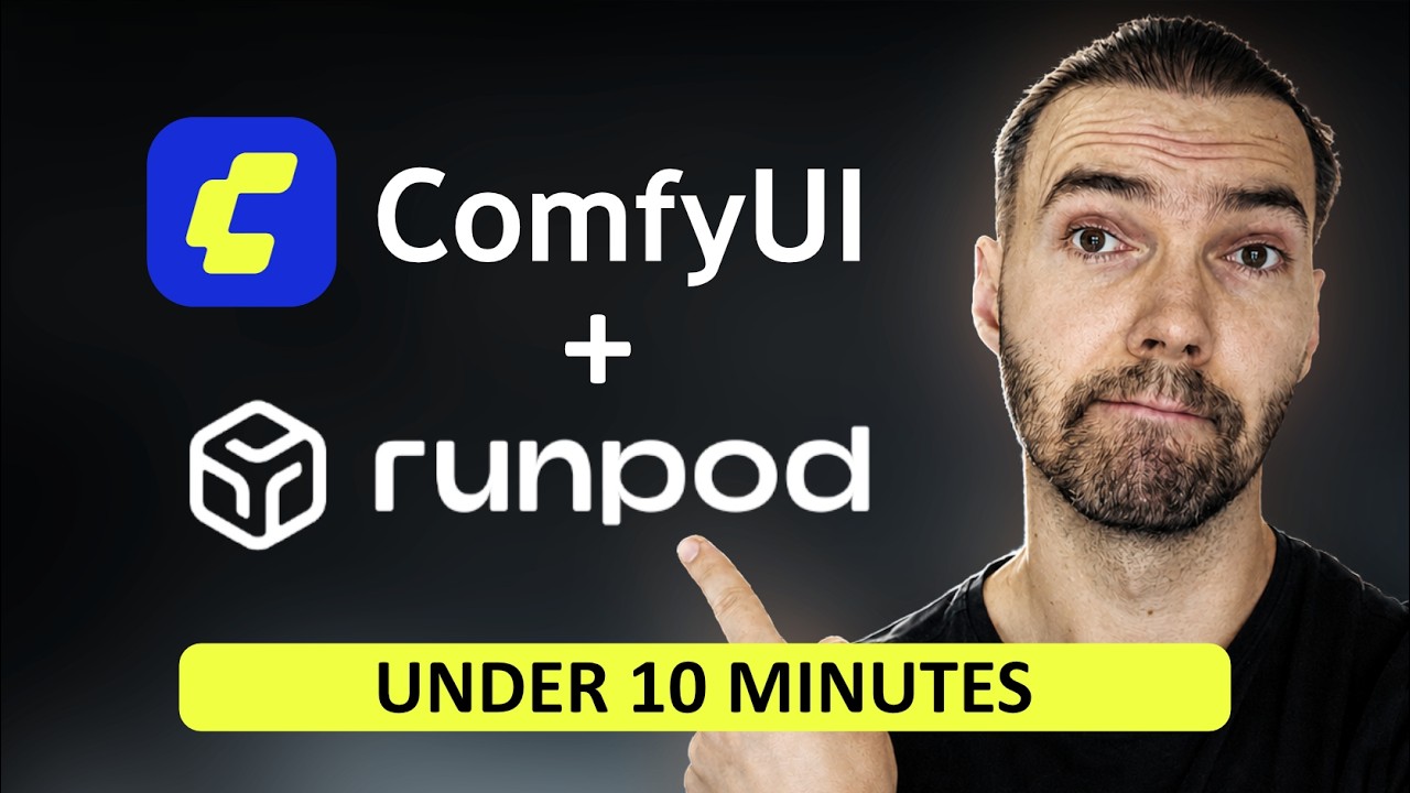 ComfyUI and RunPod logos: setting up ComfyUI in the cloud in under 10 minutes